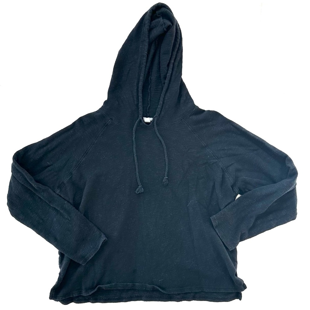 Aerie Black Hooded Shirt